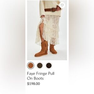 Free People Faye Fringe Brown Moccasin Boots